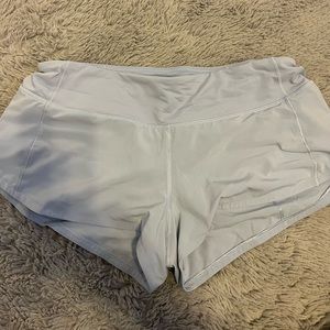 Light Blue Lululemon Speed Up Shorts